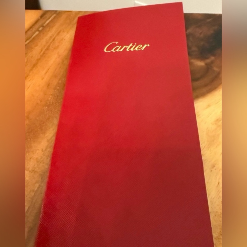 Cartier Portfolio Card Receipt Gift card Holder Booklet
